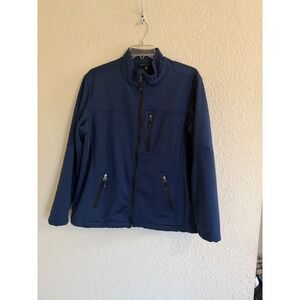 Swiss Tech Mens Blue Softshell Jacket XL 46-48 Full Zip Outdoor‎ Activewear